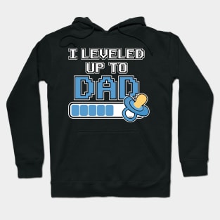 Leveled up to Dad Daddy Father Gift Birth Pregnant Hoodie